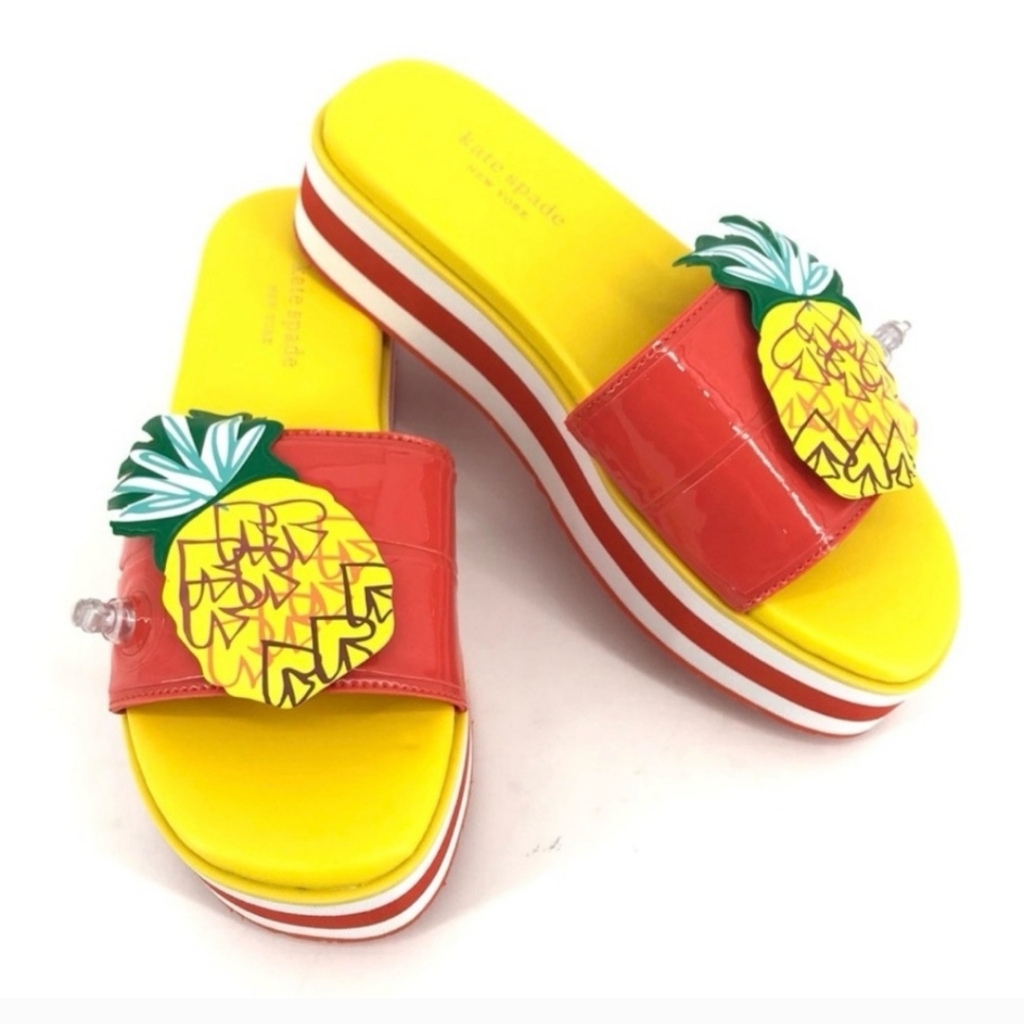 Kate Spade Limoncello Womens Platform Slides Sandals Sz 8 Nib